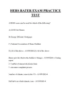 HERS RATER EXAM PRACTICE TEST QUESTIONS AND ANSWERS 2026