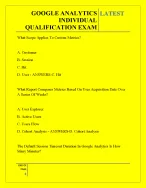 GOOGLE ANALYTICS INDIVIDUAL QUALIFICATION EXAM QUESTIONS AND ANSWERS 2026