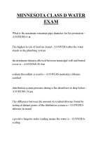 MINNESOTA CLASS D WATER EXAM QUESTIONS AND ANSWERS 2026