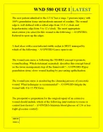 WND 580 QUIZ 1 QUESTIONS AND ANSWERS 2026