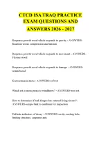 CTCD ISA TRAQ PRACTICE EXAM QUESTIONS AND ANSWERS 2026 - 2027 - DocMerit