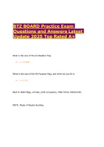 BTZ BOARD Practice Exam Questions and Answers - DocMerit