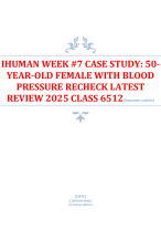 IHUMAN WEEK -7 CASE STUDY 50-YEAR-OLD FEMALE WITH BLOOD PRESSURE RECHECK LATEST REVIEW 2025 CLASS