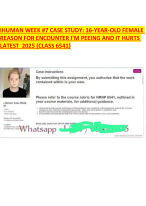 IHUMAN WEEK -7 CASE STUDY 16-YEAR-OLD FEMALE REASON FOR ENCOUNTER I’M PEEING AND IT HURTS 202