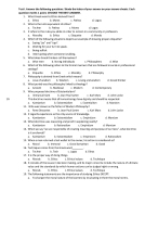 Plane Test Second Semester Questions And Answers With Verified