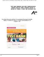 TESTBANK   EBERSOLE   AND   HESS'  GERONTOLOGICAL   NURSING   HEALTHY   AGING,