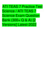 ATI TEAS 7 Science Exam Question Bank (300+ Q & A) -2 Versions- Latest
