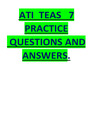 ATI TEAS 7 Practice Questions and Answers