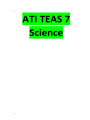 ATI TEAS SCIENCE QUESTION AND ANSWER