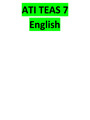 ATI TEAS 7 ENGLISH