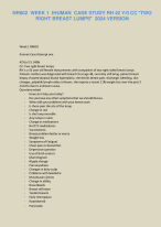NR602 WEEK 1 IHUMAN CASE STUDY RH 42 Y/0 CC “TWO RIGHT BREAST LUMPS” 2024 VERSION