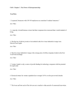 Test Bank For Entrepreneurship 1st Edition By Bygrave Zacharakis TB