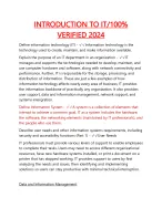 INTRODUCTION TO IT/100% VERIFIED 2024