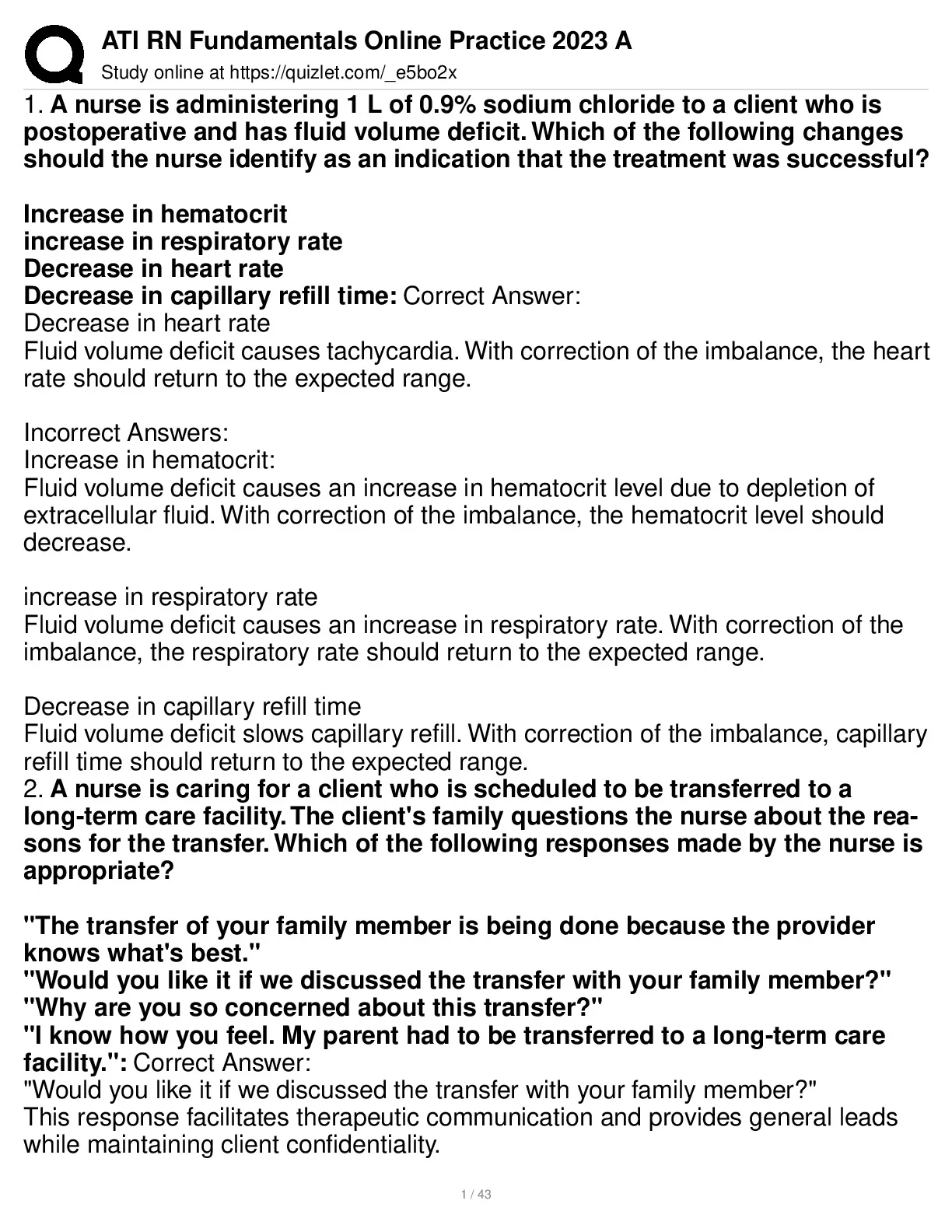 ATI RN Fundamentals Online Practice 2023 A