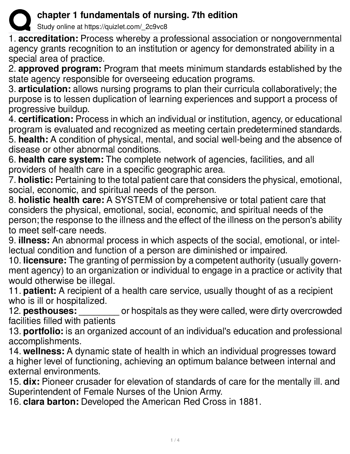 Test Bank for Potter and Perry’s Canadian - DocMerit