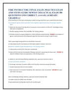 FIRE INSTRUCTOR 2 FINAL EXAM, PRACTICE EXAM AND STUDY GUIDE NEWEST 2024 ...