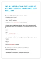 NUR 601 WEEK-2 ACTUAL STUDY GUIDE 160 ACCURATE QUESTIONS AND ANSWERS ...