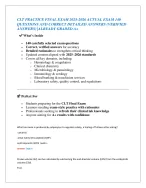 CLT PRACTICE FINAL EXAM 2025-2026 140 QUESTIONS - DocMerit