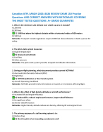 Canadian ATPL SARON 2025>2026 REVIEW EXAM 150 Practice  Questions AND CORRECT ANSWERS WITH RATIONAL