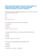 REPL CASA EXAM LATEST 2025-2026 ACTUAL EXAM 150  QUESTIONS AND CORRECT DETAILED ANSWERS  (VERIFIED