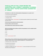 Kettering NPS ACTUAL EXAM REVIEW 300  QUESTIONS AND CORRECT ANSWERS COVERING  RECENT MOST TESTED QU