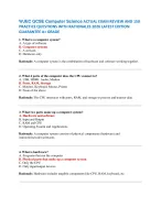 WJEC GCSE Computer Science ACTUAL EXAM REVIEW AND 150  PRACTICE QUESTIONS WITH RATIONALES 2026 LATE