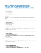 WJEC Criminology ACTUAL EXAM REVIEW AND  PRACTICE TEST 200 QUESTIONS AND CORRECT  ANSWERS WITH RATI