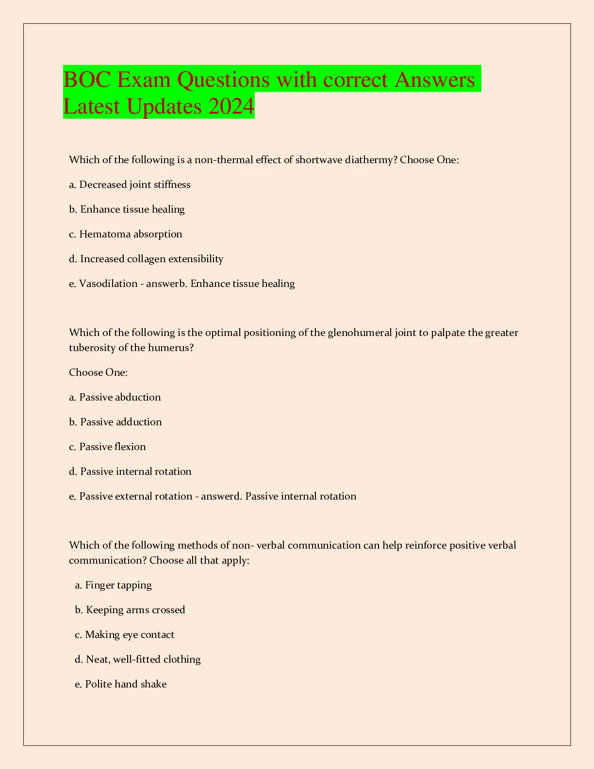 BOC Exam Questions with correct Answers Latest Updates 2024.pdf - DocMerit