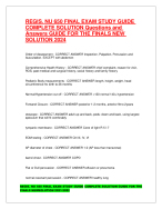 REGIS. NU 650 FINAL EXAM STUDY GUIDE COMPLETE SOLUTION GUIDE FOR THE ...