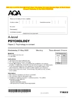 2025 AQA A-Level Psychology | Papers 1, 2 and 3 - DocMerit
