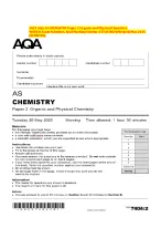 2025 AQA AS CHEMISTRY Paper 2 Organic and Physical Chemistry   WOKED Exam Solutions. Real Marking