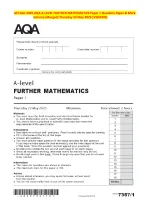 2025 AQA A-Level Further Mathematics | Papers 1, 2 and 3 Complete Exam ...