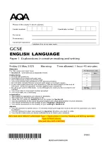 2025 AQA GCSE ENGLISH LANGUAGE Paper 1 Explorations in Creative Reading and Writing
