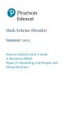 A-LEVEL EDEXCEL BUSINESS MAY 2023 - PAPER 1 Mark Scheme (9BS0/01) [VERIFIED]