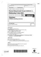 GCSE EDEXCEL BUSINESS JUNE 2024 - PAPER 2 - DocMerit