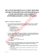 RN ATI FUNDAMENTALS LATEST 2023-2024  /ATI RN FUNDAMENTALS /FUNDAMENTALS ATI RN QUESTIONS AND CORRE