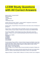 LCSW Study Questions 100% success guaranteed
