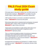 PALS Final 2024 Exam study guide - DocMerit