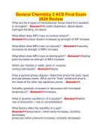 General Chemistry 2 ACS Final Exam 2024 Review - DocMerit