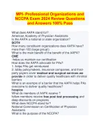 MPI- Professional Organizations and NCCPA Exam 2024 Review Questions ...