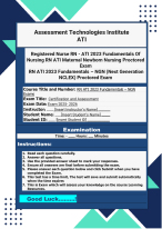 ATI RN 2023 Fundamentals Of Nursing Proctored Exams Review Questions ...
