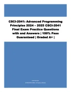 CSCI-2041 Final Exam Practice Questions with and Answers. - DocMerit