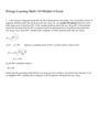 Portage Learning Math 110 Module 6 Exam