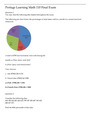 Portage Learning Math 110 Final Exam