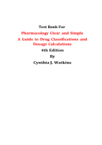 Test Bank Pharmacology clear and simple a guide to drug classifications and dosage calculations 4th