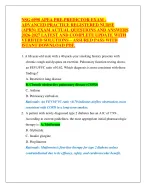 NSG 6998 APEA Pre-Predictor Exam Q&A  | Advanced Practice Registered Nurse (APRN) | 2026–2027 |
