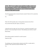ACLS) – Cardiac Arrest and Post-Cardiac Arrest Care Pre-Assessment ...