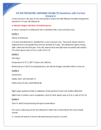 Actual ATI RN Pediatric Nursing 2023 Proctored Exam with NGN 70 Screenshot Questions and Verified Answers | Complete RN ATI Pediatric Proctored Exam