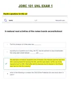 JOMC 101 UNL EXAM 1 STUDY QUESTIONS |GUARANTEED ACCURATE ACTUAL ANSWERS |VERIFIED