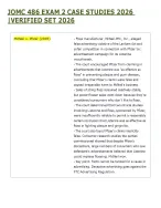 JOMC 486 EXAM 2 CASE STUDIES 2026 |VERIFIED SET 2026|COMPLETE